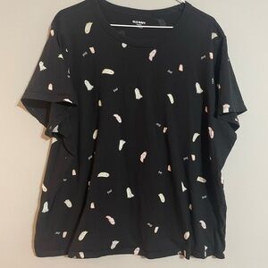 Old Navy Halloween Ghost Print Tee XXL EUC